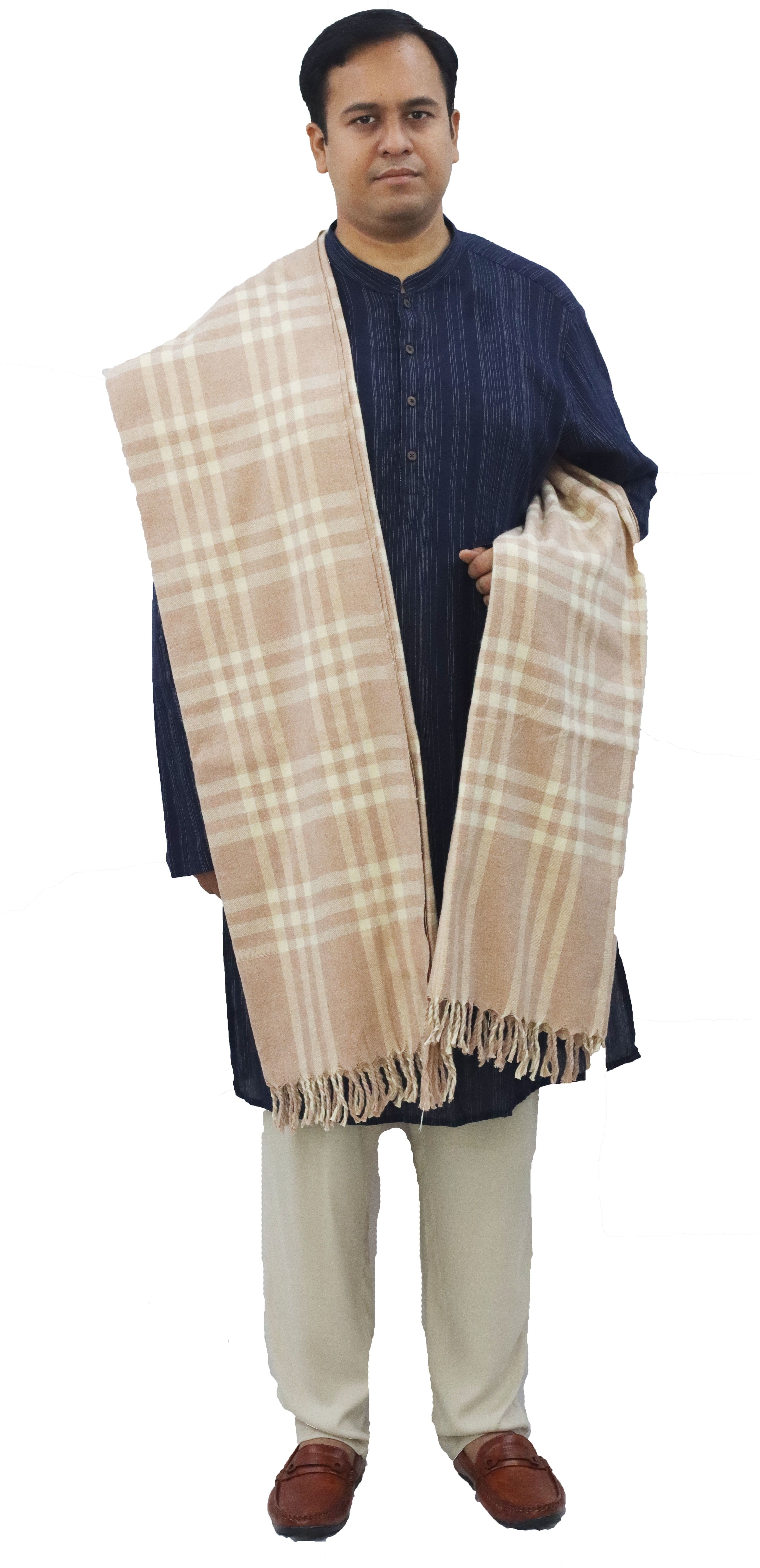 KAVIM Wool Checkered Men Shawl-picture-35