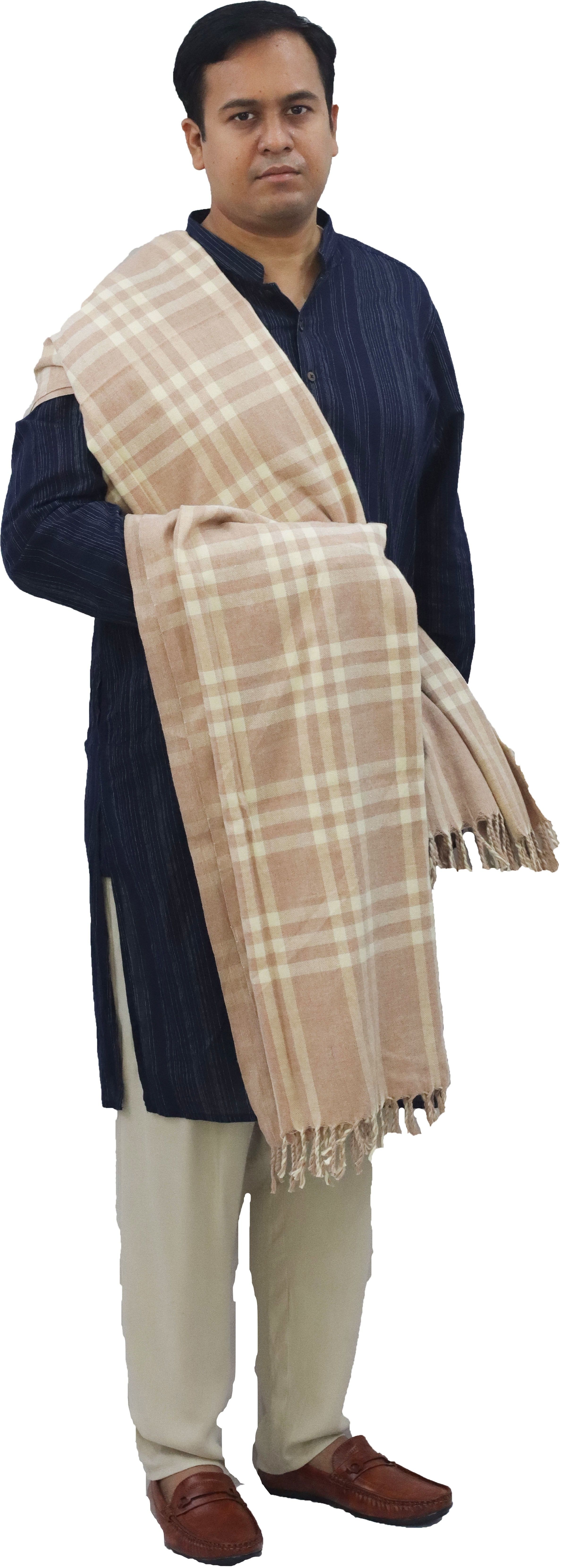 Vrinde Wool Checkered Men Shawl-picture-10