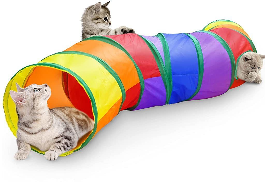 Cat Tunnel Interactive Play Toy for Indoor Outdoor Kitty Puppy Fun Exercise Plastic Soft Toy, Training Aid For Cat-image-18