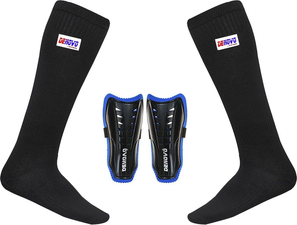 Justry Football Kit (One Pair Lycra Plain Knee Length Football Socks + One Pair Shin Guard) Football Kit-image-18