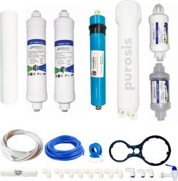 BAREEZÉ PURE PUROSIS PREMIUM QUALITY Full Service one year kit of 80 GPD RO Membrane & filter for All ... Pleated Filter Cartridge-image-27