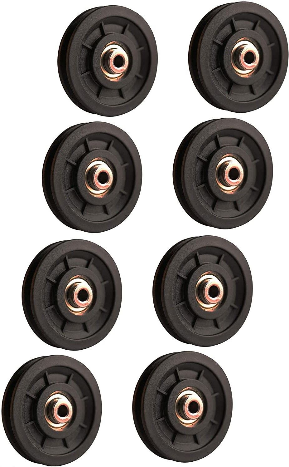 8 Pcs Nylon Bearing Pulley Wheel Replace for Gym Equipment Part Cable Merchine Climbing Pulley