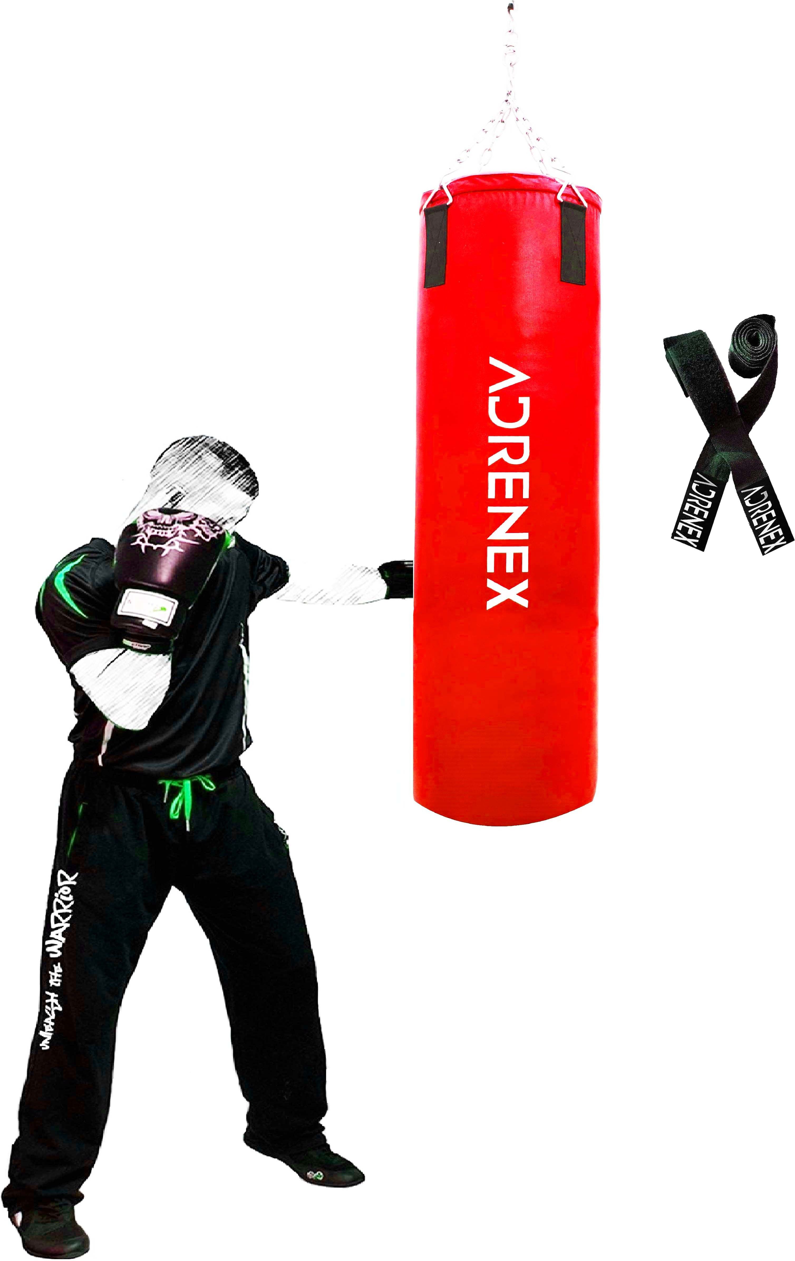 adrenex Unfilled Punching Bag 2 FEET Boxing MMA Training Kickboxing Muay Thai Hanging Bag-picture-23