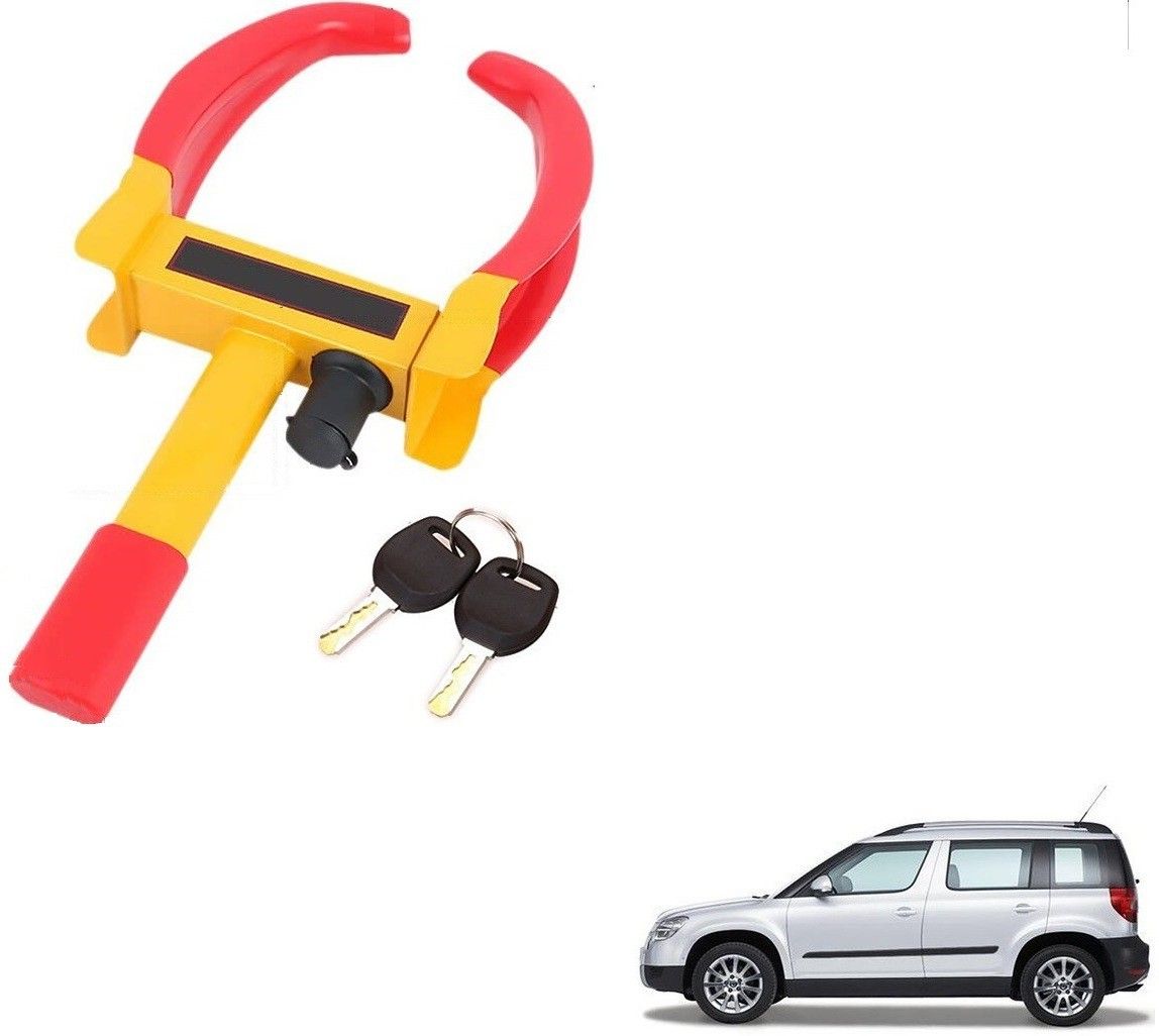 kozdiko YELLOW ANTI THEFT WITH 2 KEYS FOR SKODA YETI Wheel Lock-picture-41