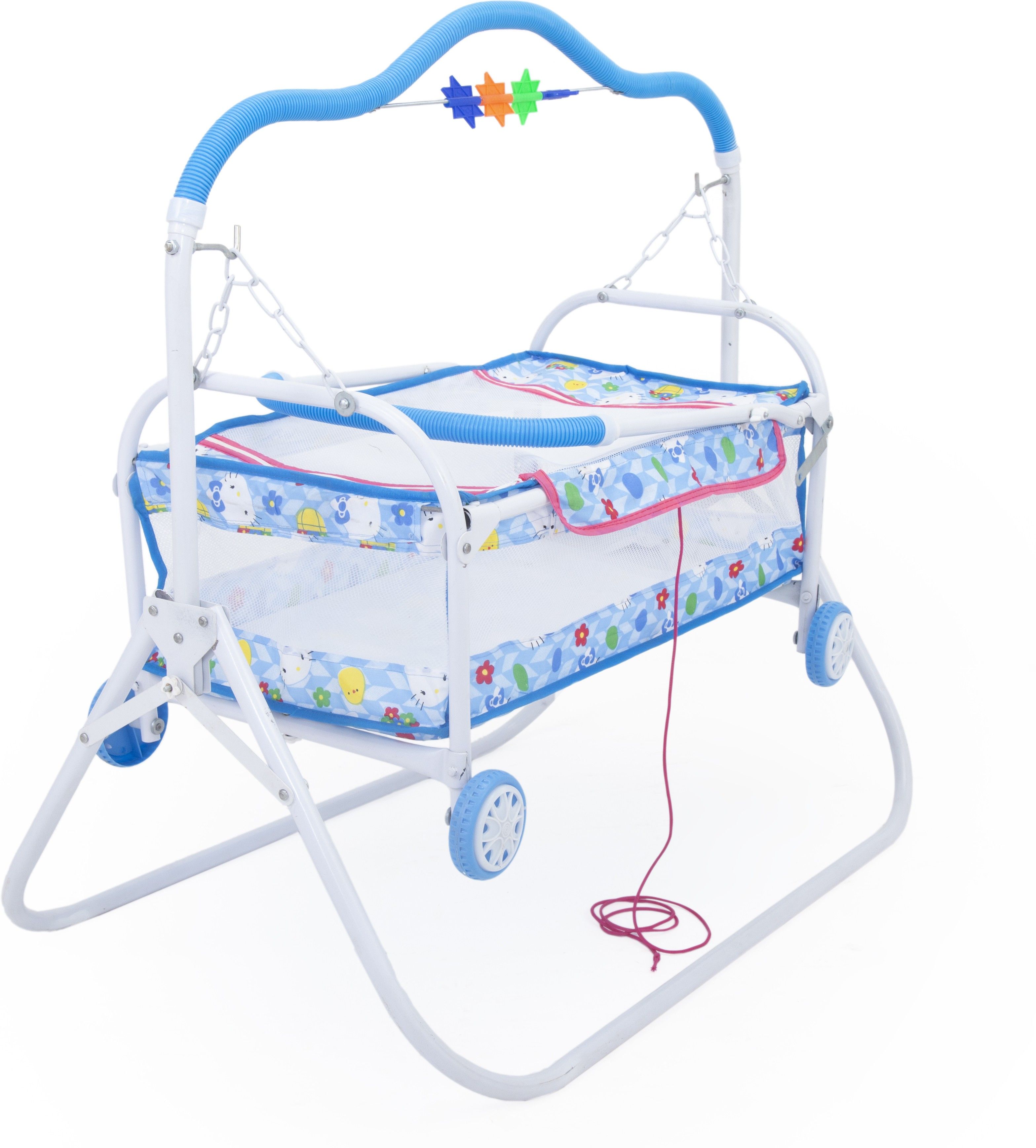New Born Baby Cradle, Baby jhula, Baby palna,Baby Bedding,Bassinet with Mosquito-image-13