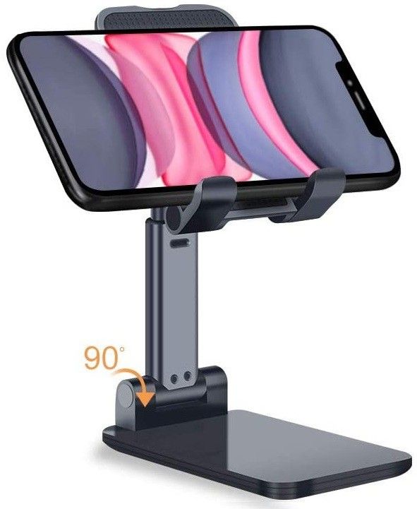 TITTYNO Height Adjustable Mobile Phone Stand for Desk, Fully Foldable Phone Holder, Tablet Stand, Case Friendly Compatible with All Phones Mobile Holder-image-14