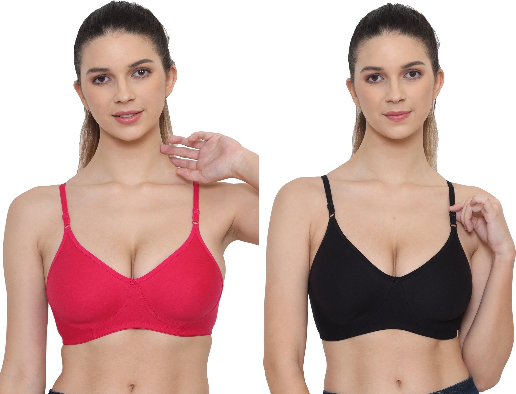 stogbull Pack of 2 Women Full Coverage Non Padded Bra-picture-24
