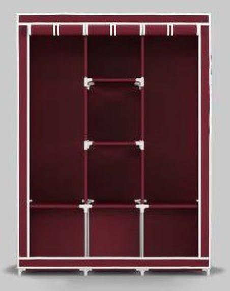 god wish C1 Premium 3 door 8 shelf foldable portable wardrobe Carbon Steel Collapsible Wardrobe-picture-23