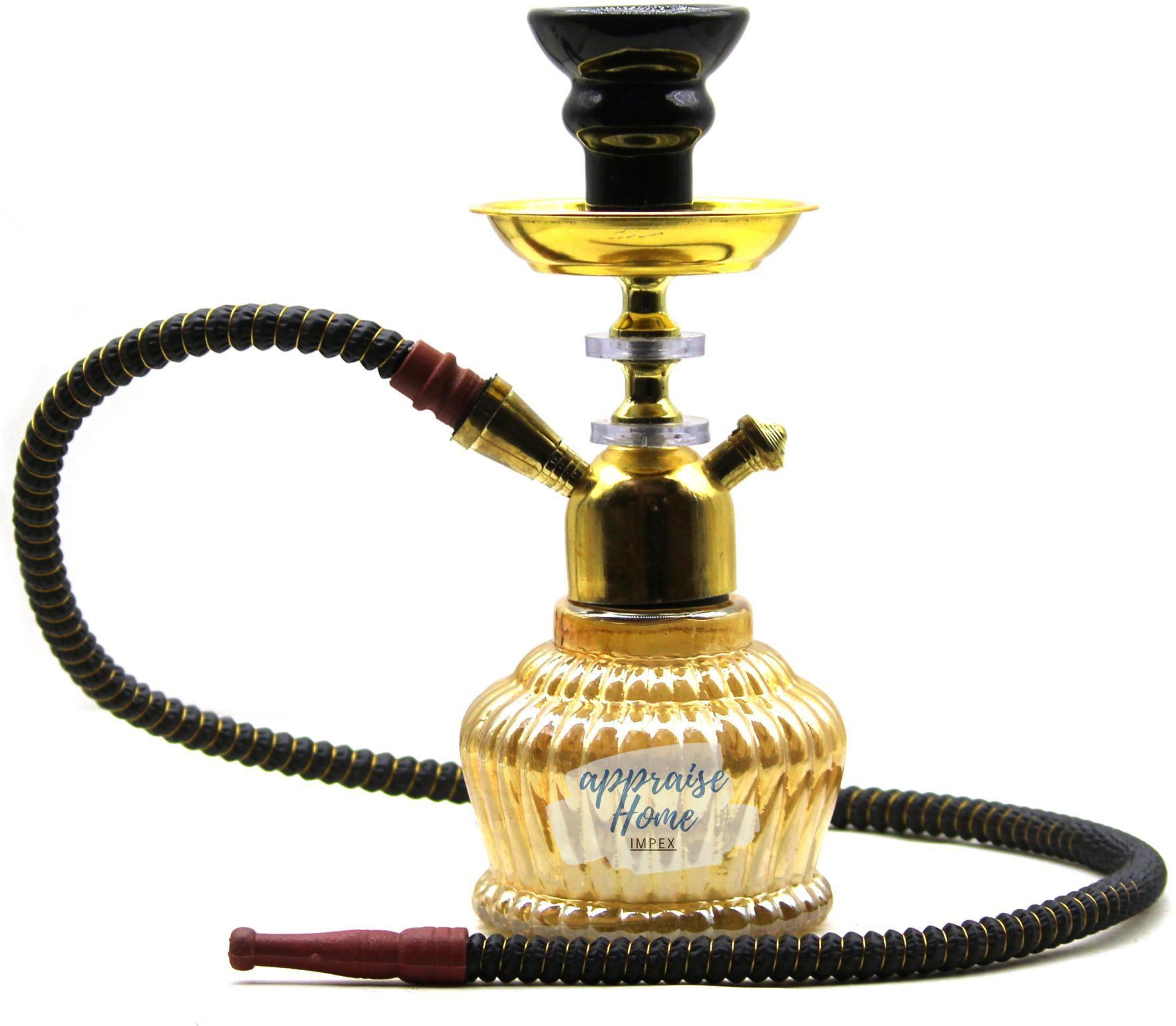 Wish Divine Gamla Glass Hookah Pot (Height 12 Inches, Blue) 12 inch Glass Hookah-picture-12