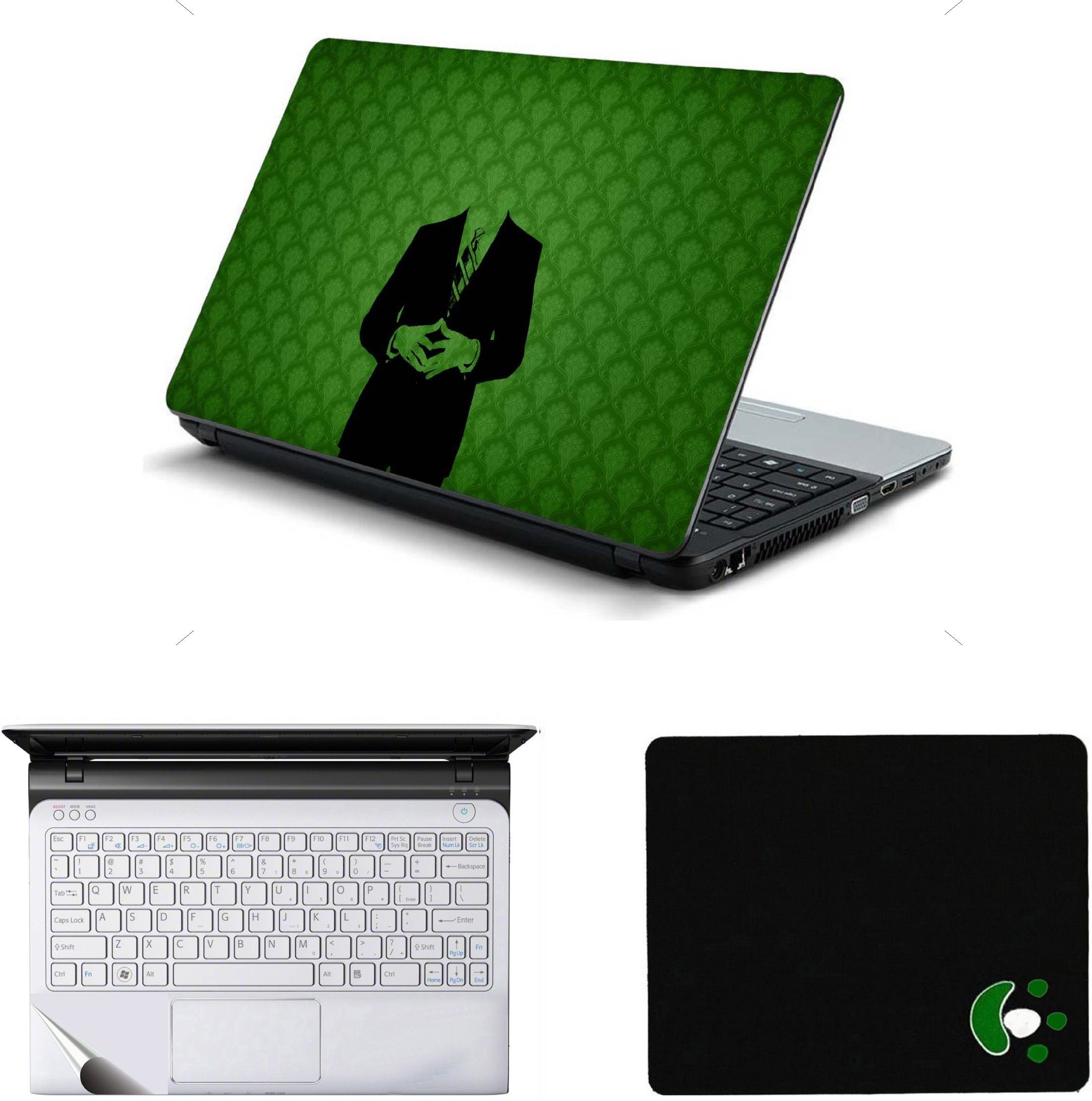 Mitram 3in1 Laptop Accessories Combo 15.6 Inch Dj Harvey laptop Skins Stickers, Mouse Pad and Palmrest Skin Combo Set-image-43