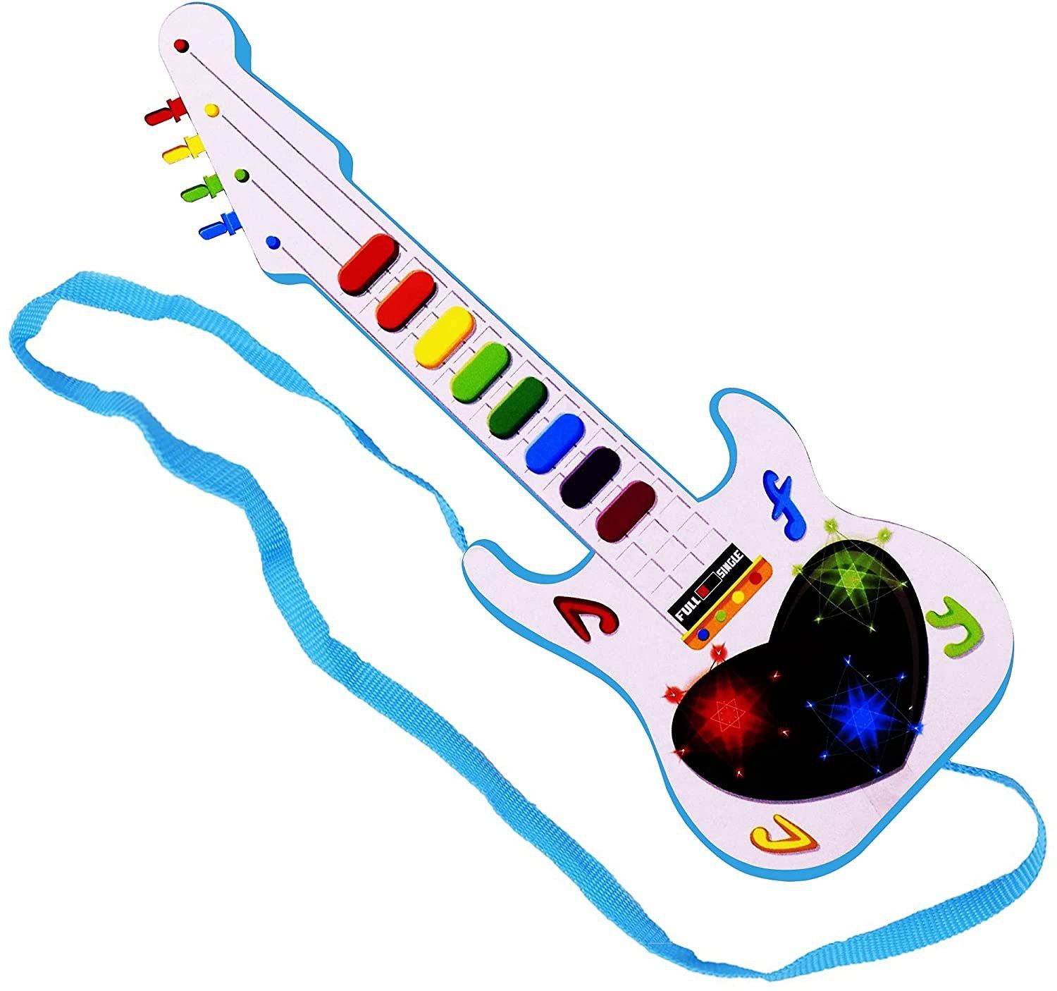 anushka toys Mini Guitar Toy With Musical Rhymes Sound And 3D LED Light | Electric Keyboard-picture-18