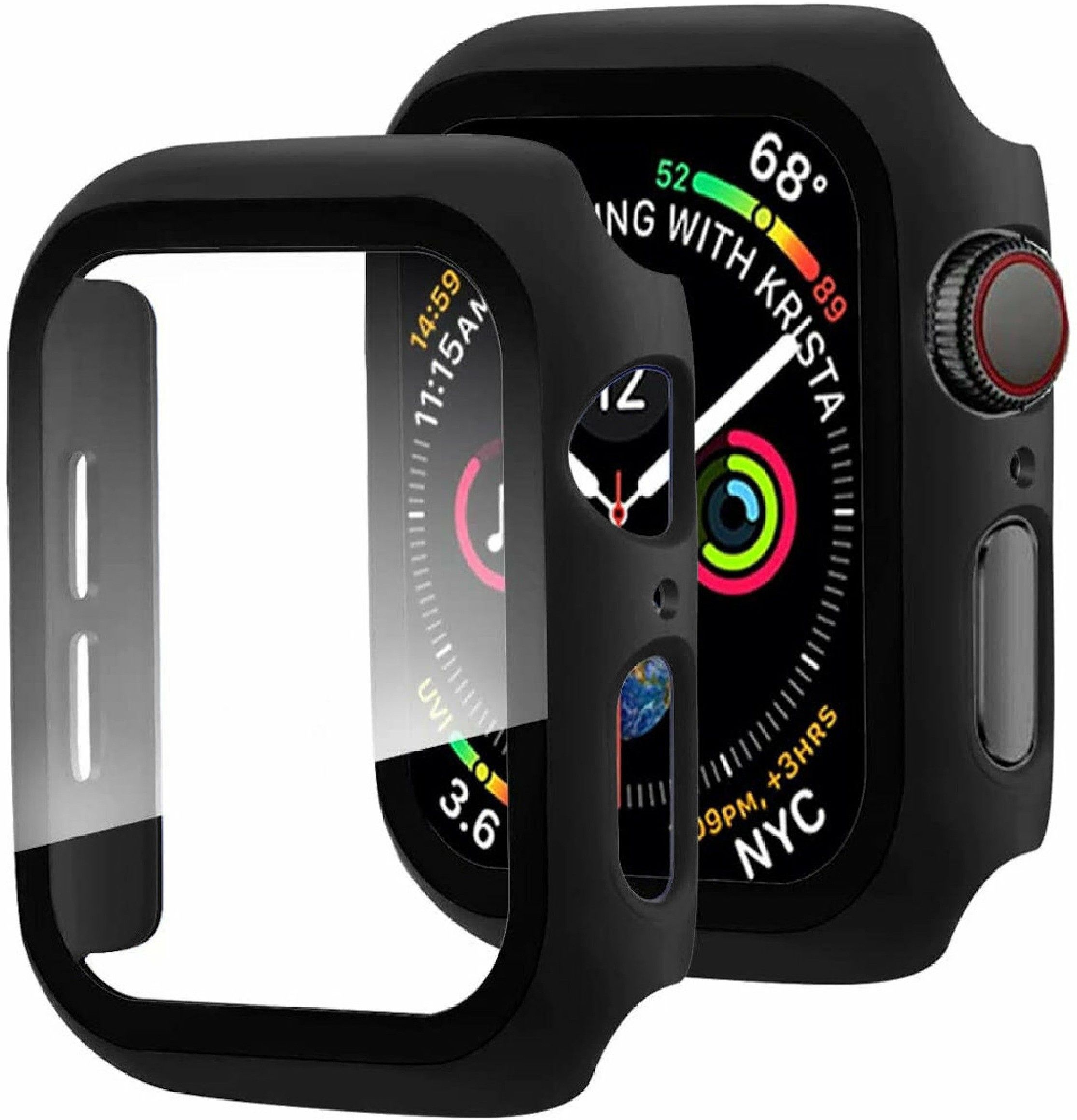 Ineix Front and Back Screen Guard for Apple watch 40mm for iWatch Series 6 Series 5 Series 4 & SE, Tempered Glass With Case, Protective Case Cover For iwatch-picture-16
