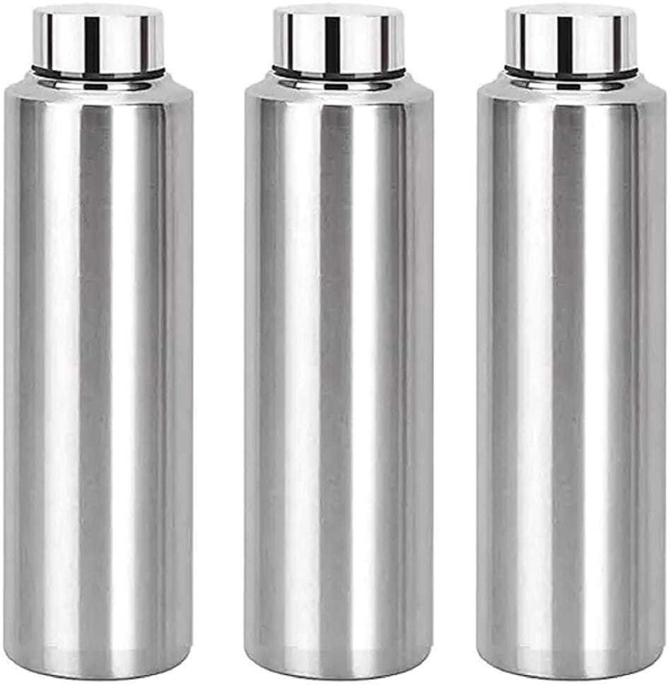 Stainless Steel Combo 3 Water Bottle for college/Fridge/Sports/Gym/Office 1000 ml Bottle-image-35