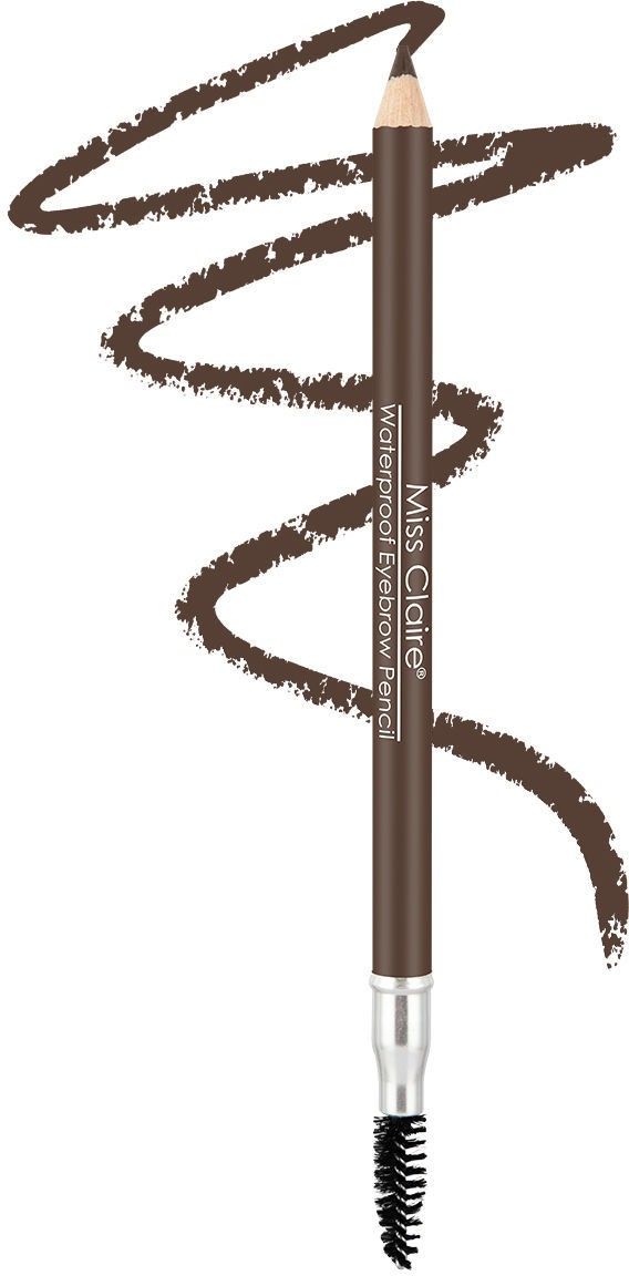 miss claire Waterproof Eyebrow Pencil With Mascara Brush - 03 Medium Brown (1.4g)-picture-13