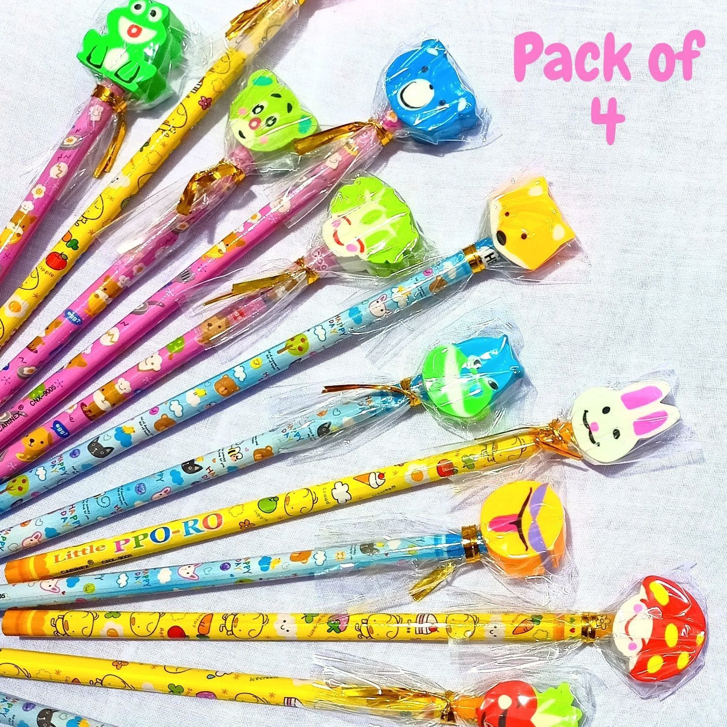 Designer Pencils Cartoon Shape Eraser For Birthday Return Gifts for Kids Pencil-image-43