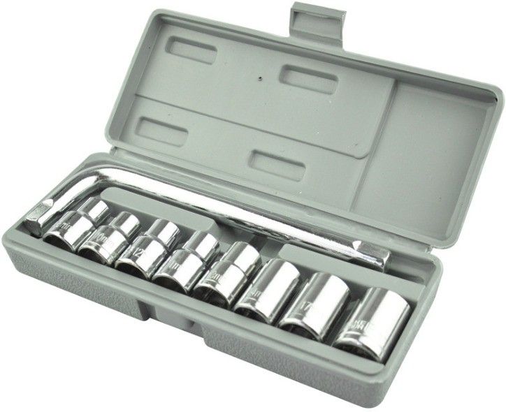 yuv's 10-Pieces Hex Socket Wrench Spanner Tool Goti Set for Automobiles/Bike/Car Repair Tool Kit Socket Set-picture-11
