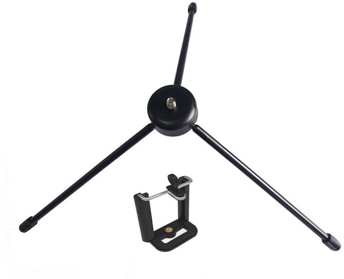 POZUB Best Selling Mini Black Metal tripod 3Kg Capacity Heavy Metal Heavy Duty Unbreakable Mobile Stand, Camera Tripod Stand Professional Tripod Phone Tripod Stand Multifunction Flexible Tripod for Smartphone Camera Ring Light Stand Holder Selfie Mount, With Clip Special Design for camera,gimbal for smartphone|Tripod stand for mobile|Projector Multi-Use Selfie Stick Desktop, Video Recording Tripod, Monopod Kit, Monopod, Tripod Ball Head, Tripod Bracket, Tripod Clamp, Tripod Kit image 1