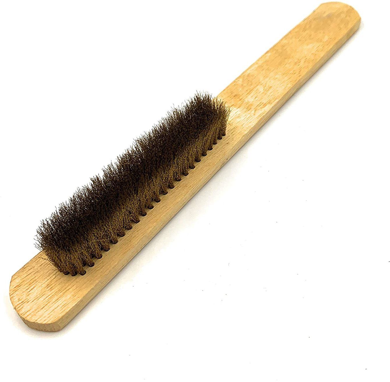 fozti Brass Wire Bristle Brush 6 Row Medium Soft 3pcs Table/Bench Multipurpose for General Cleaning, Polishing, Satin Finish, Texturing, Jewellery Cleaning, Rust Removal, Dirt Removal, etc Handle Scratch Brush-picture-21