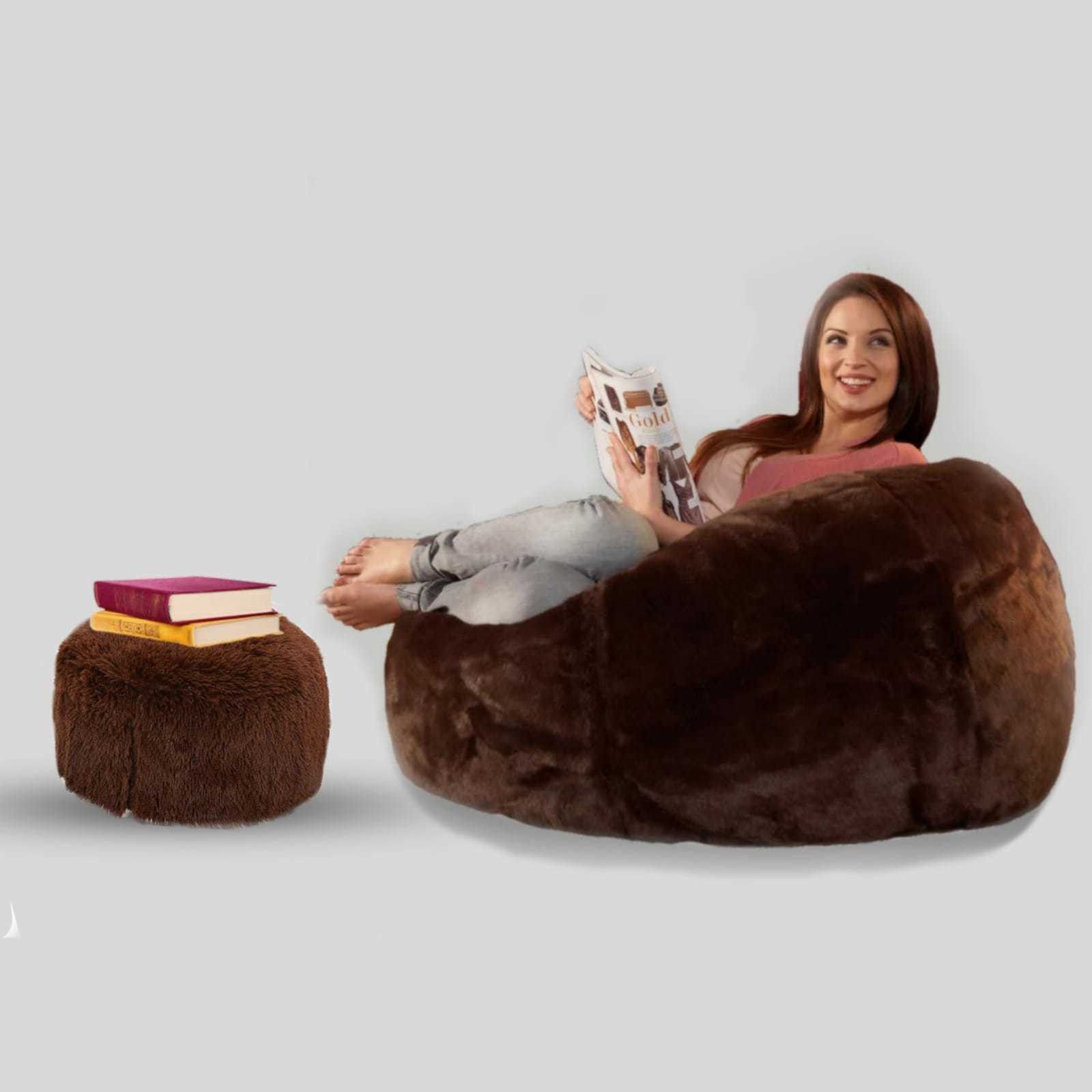 XXXL Pouffe Bean Bag Cover(Without Beans)-image-39