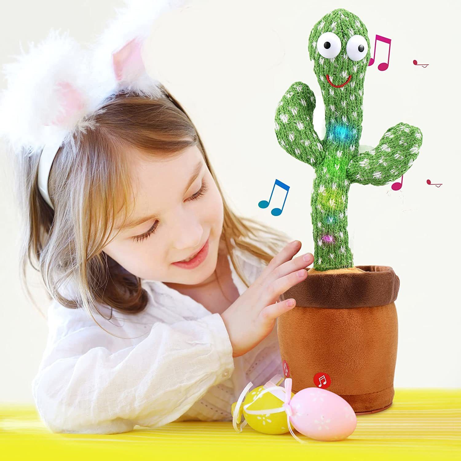 galox Repeats What You Say,Electronic Plush Toy with Lighting,Singing Cactus Recording and Repeat Your Words for Education Toys, Singing Cactus Toy, Cactus Plush Toy-picture-21