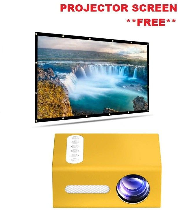 IBS T 300 LED Projector Mini Portable Projection Device with Short-Focus Optical Len TFT LCD Display 320 * 240 Resolution Projector for Cartoon, Kids Gift, Outdoor Movie,LED Pico Video Projector for Home Theater Movie Projector with HDMI USB TV AV Interfaces and Remote Control WITH FREE PROJECTOR SCREEN (3500 lm) Portable Projector-image-13
