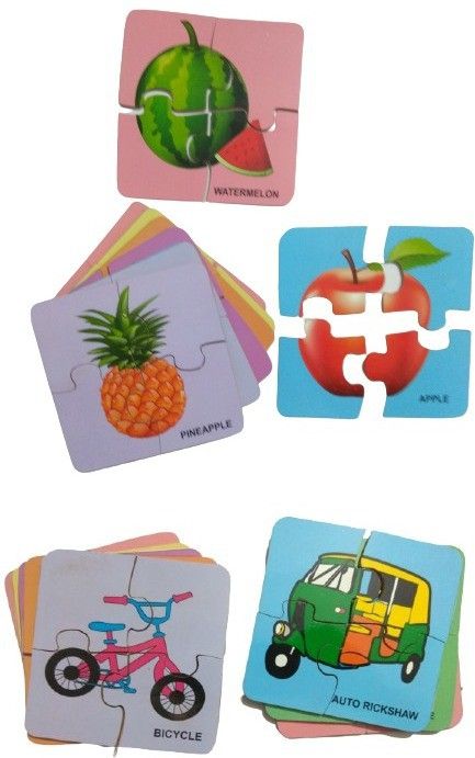 Wooden Combo Fruits & Transports Jigsaw Floor Puzzle With 4 Piece and 16 Different Puzzles Fun with Learning & Educational games for Boys and Girls, Kids Age 3+-image-31