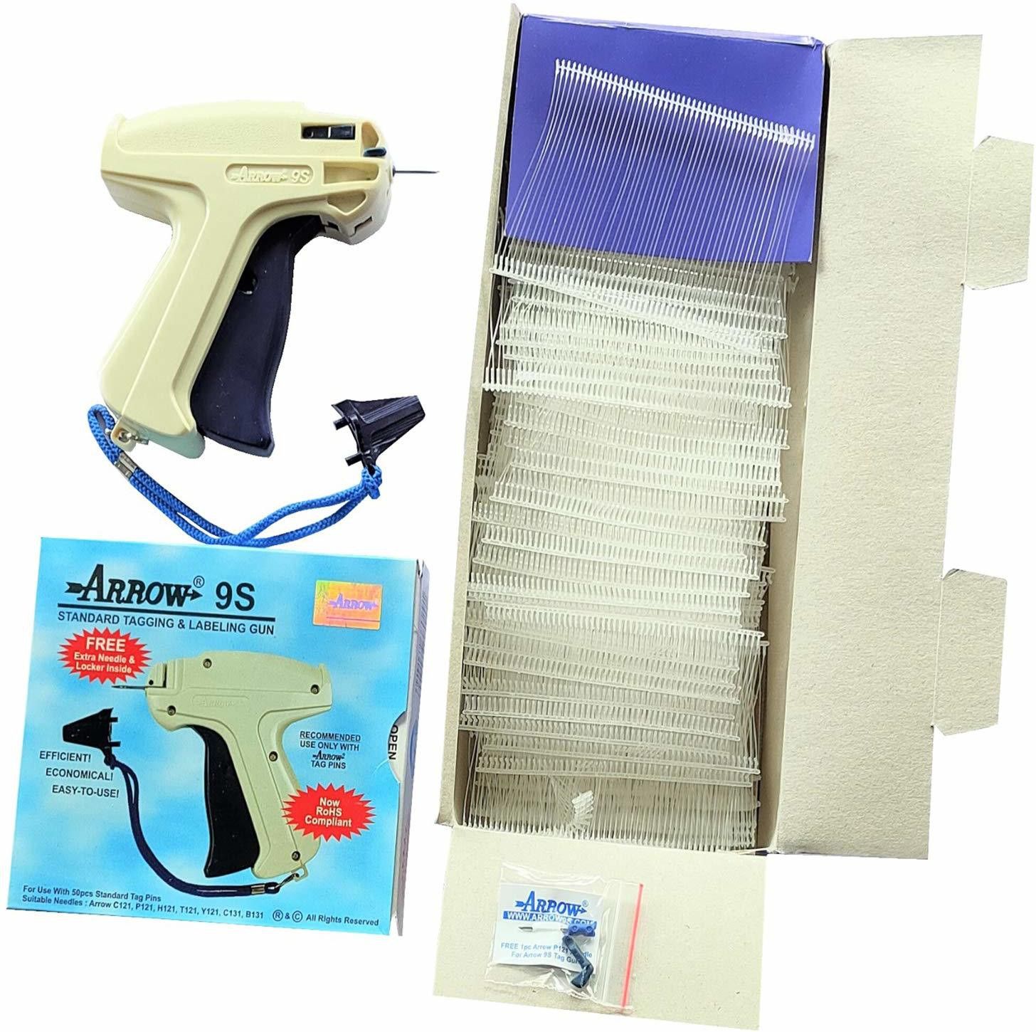 tag Gun Arrow 9S Machine + 5000pcs 65 MM TAG Clothing Garment Price Labl Tag Gun Taging Gun