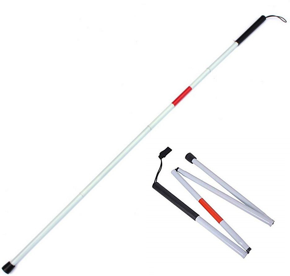 saniquick Foldable Guide Walking Stick for Blind/Partially Sighted People Walking Stick image 1
