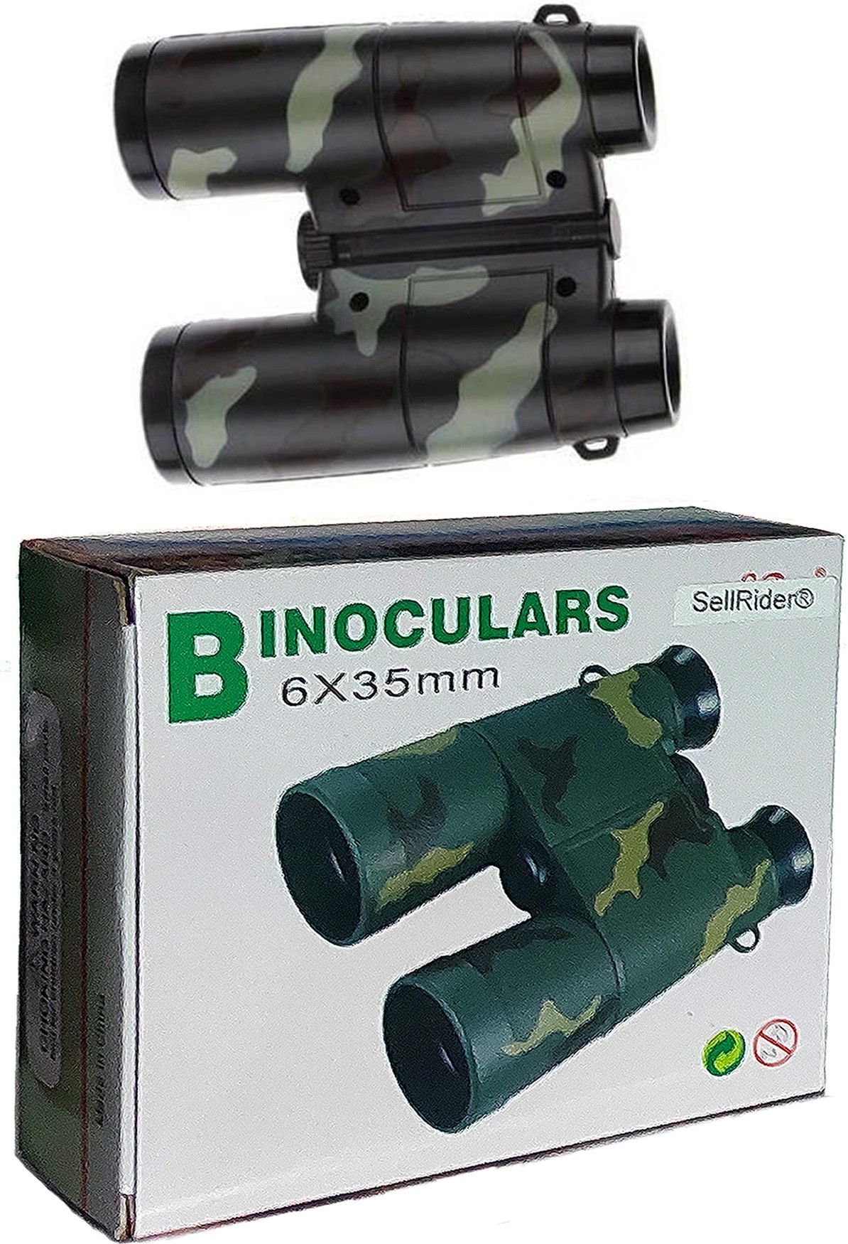 SellRider Children Simulation 6X35mm Telescope/Binoculars Outdoor/Educational Toy Spy Gear/Military Color/Folding Binoculars/Birthday Return Gifts Binoculars Binoculars-image-8