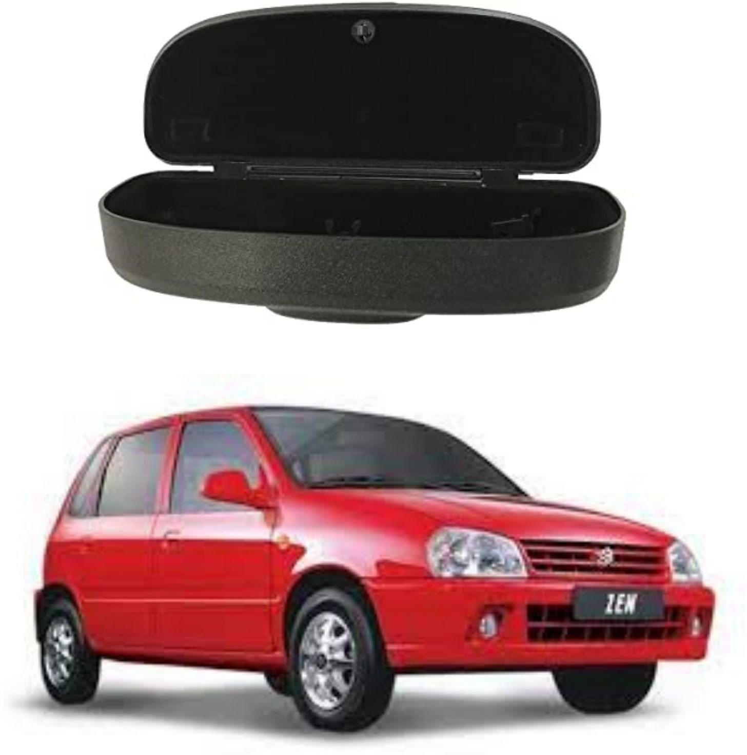 oshotto Car Visor Sunglass Case Holder For Kia Carnival MARUTI SUZUKI ZEN Black Car Sunglass Clip Holder-picture-14