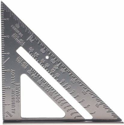 Double Side Scale Aluminium Alloy Metric Inch Triangle Measurement Hand Tool Ruler (Set of 1, Silver) Tri-Square-image-20
