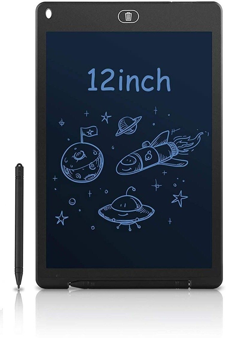 Portable Re-Writable LCD E-Pad with Stylus, Digital Notepad for Drawing, Playing,Handwriting Learning Toys for Kids (12Inch)