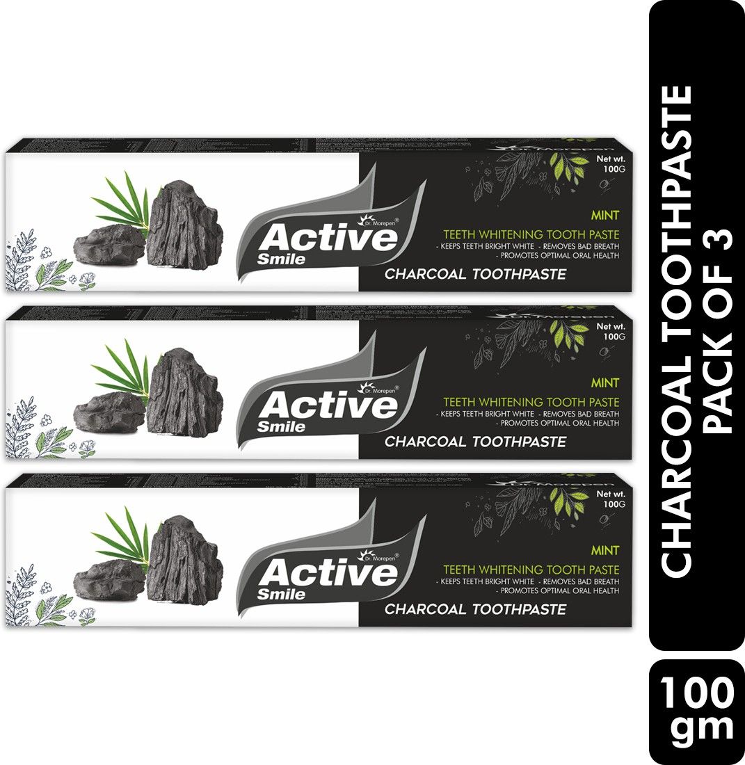 Activated Charcoal Teeth Whitening Toothpaste - Destroys Bad Breath - Best Natural Black Tooth Paste Kit - Mint Flavor - Herbal Decay Treatment - Removes Coffee Stains,(3 Pack) Toothpaste-image-27