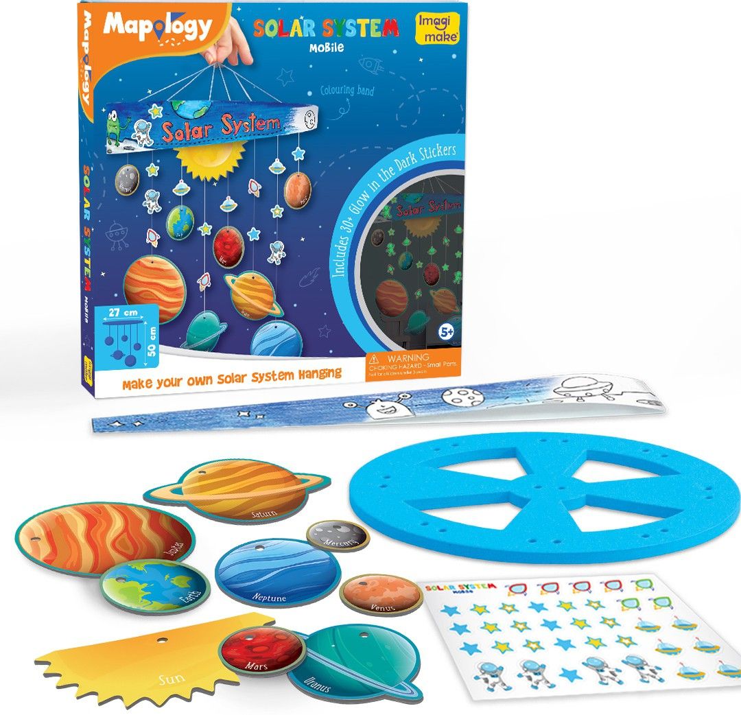 imagimake Mapology Solar System Mobile- DIY Craft Kit- Learning Aid & Educational Toy-picture-13