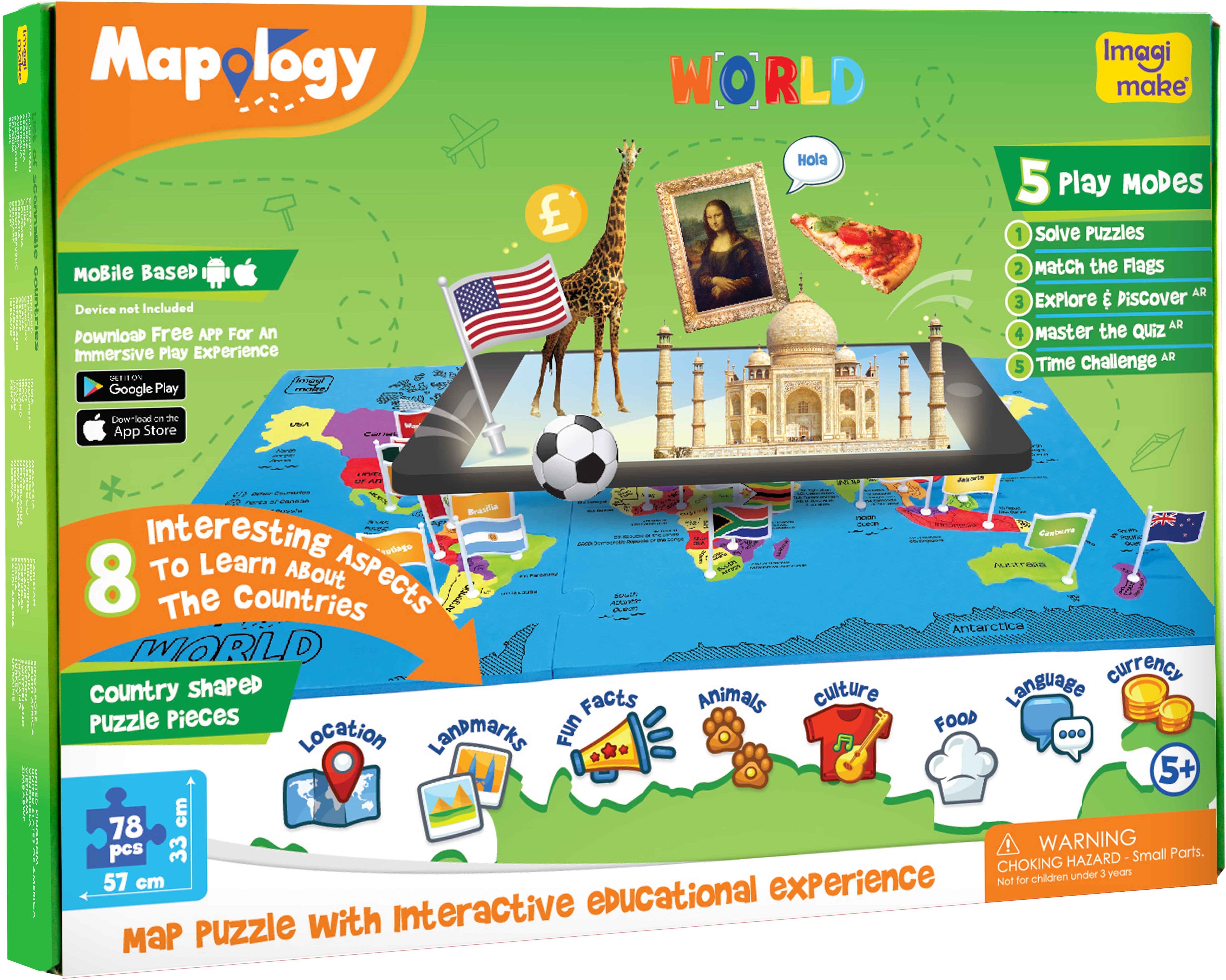 imagimake Mapology World AR - Augmented Reality & Interactive Educational Toy- STEAM Toys-picture-10