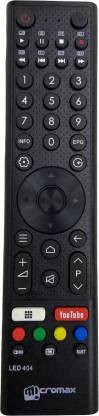 Cezo Remote Control with YouTube function Compatible for LED TV Micromax Remote Controller (Black) Mi-cromax Remote Controller image 1