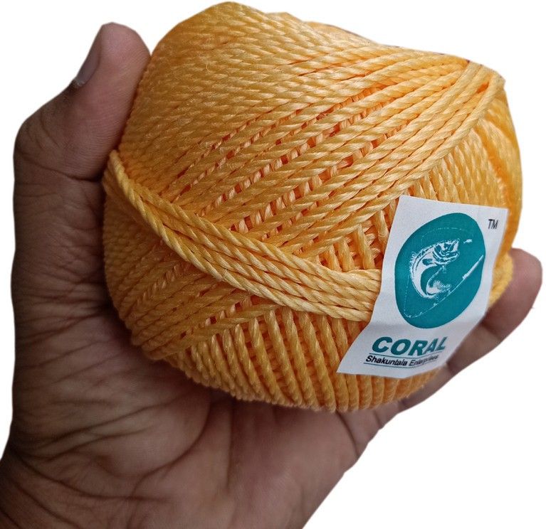 2 mm 100meter PP Nylon Rope Gola Weight 170gm Yellow