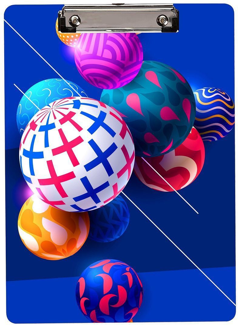 cvanu Colourful Round Hot Air Balloon Print Wooden Exam Clipboard Writing Examination Pad_CV13-picture-44