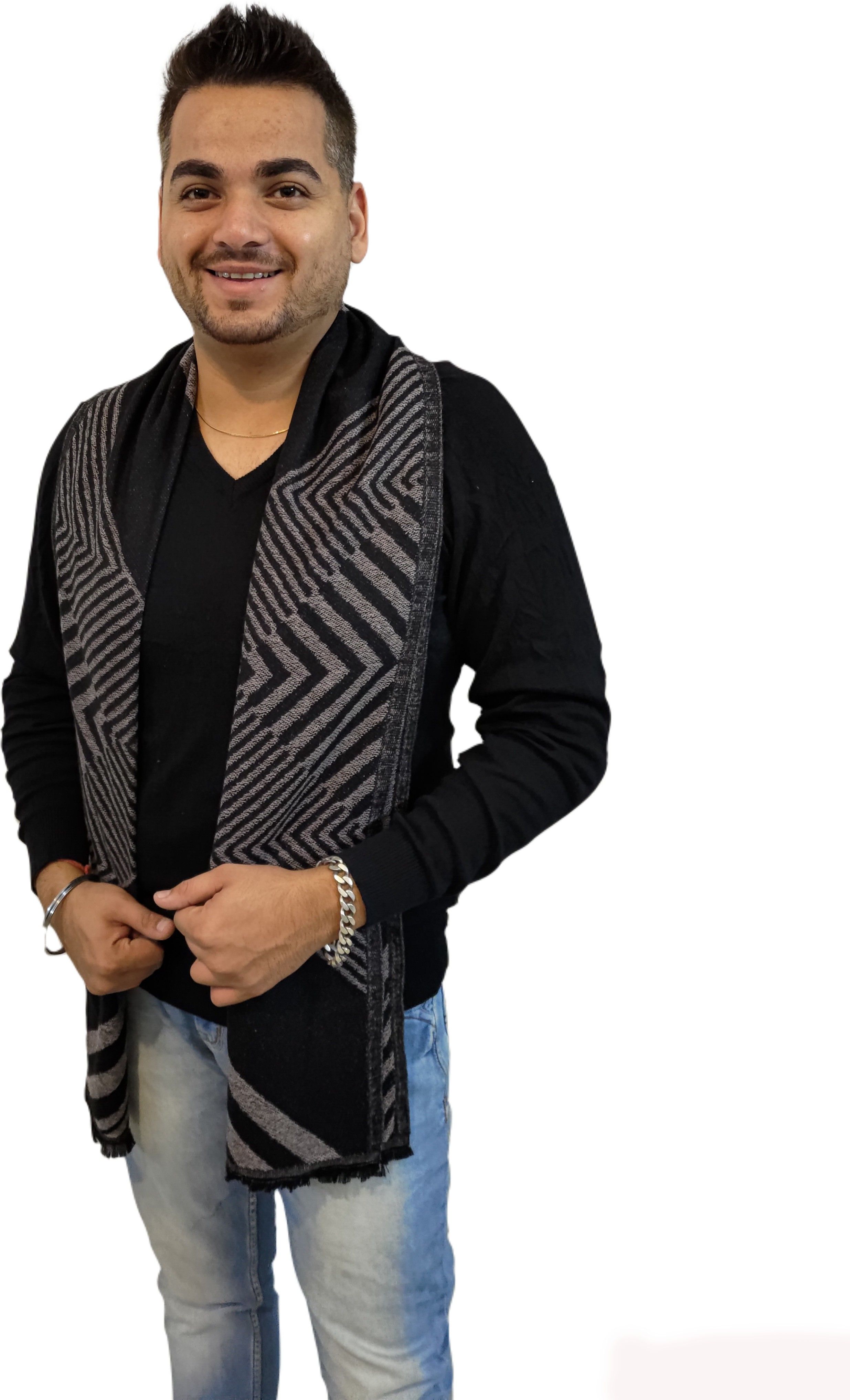 LOCAL STYL Striped Men Muffler-image-24