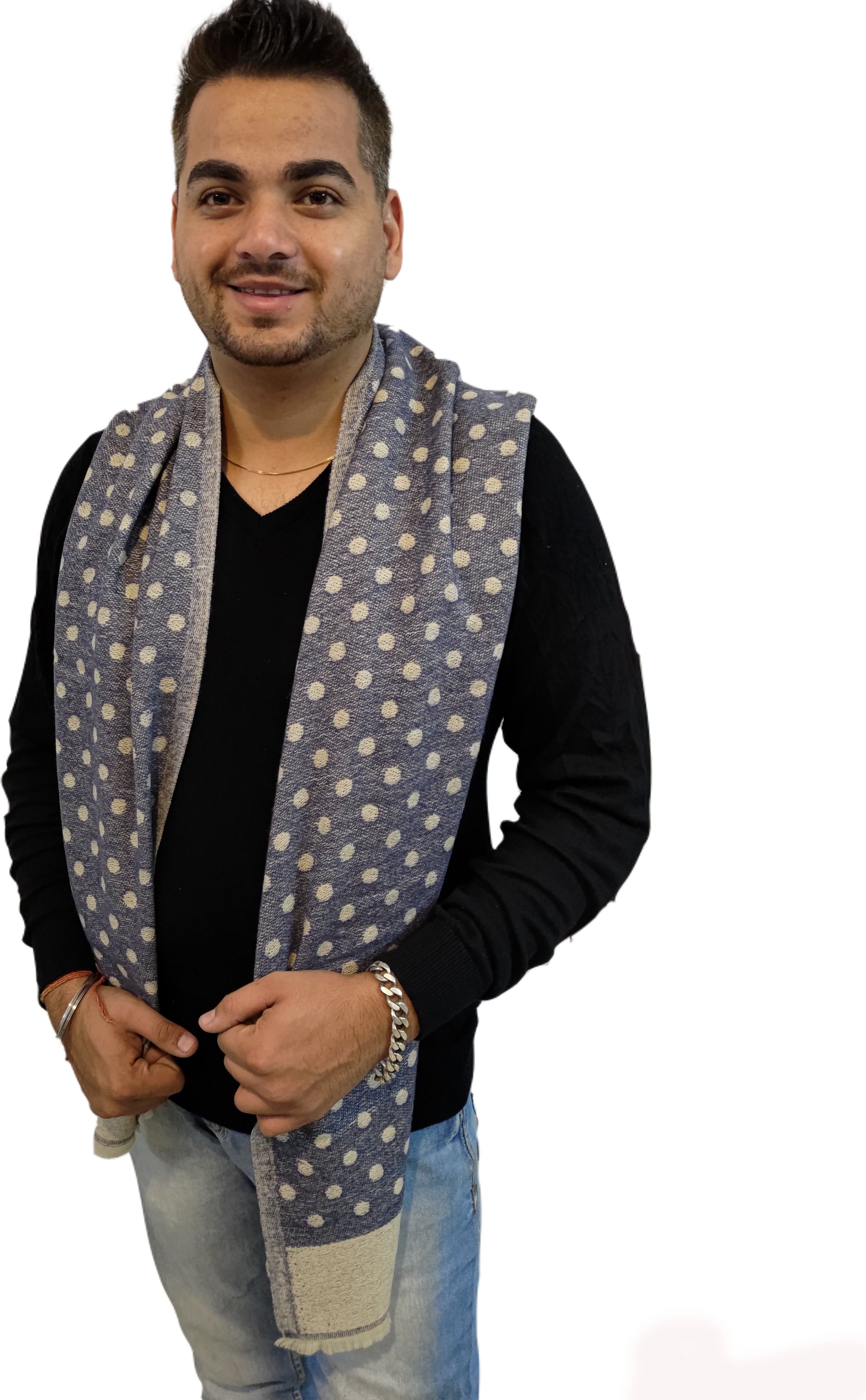 LOCAL STYL Polka Print Men Muffler-picture-14