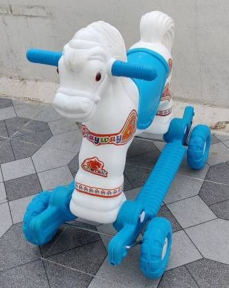 BABY BABY PLASTIC HORSE WITH ROCKING FUNCTION AND RUNNING RIDE ON WITH AMAZING COLOR-image-24