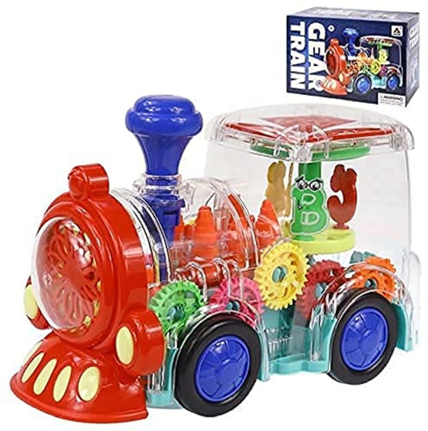 ktrs Gear Train Universal Walking Train Colorful Lights Musical Toys, 3D Colourfull Lights Gear Transparent Train Toy-picture-19