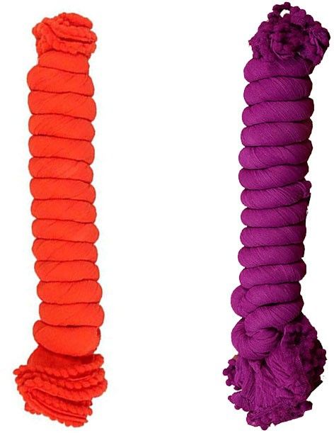 Cotton Blend Solid Orange, Purple Men Dupatta-image-7