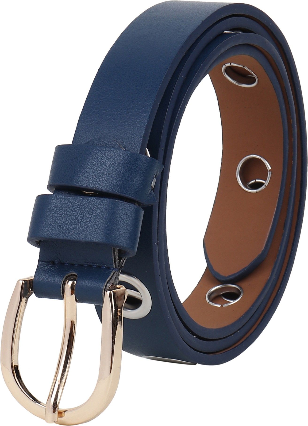 Women Casual Blue Artificial Leather Belt-image-49