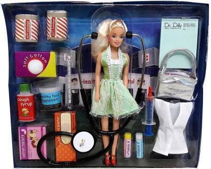 M.B.B.S (Multicolor) Doctor girl Doll set-image-17
