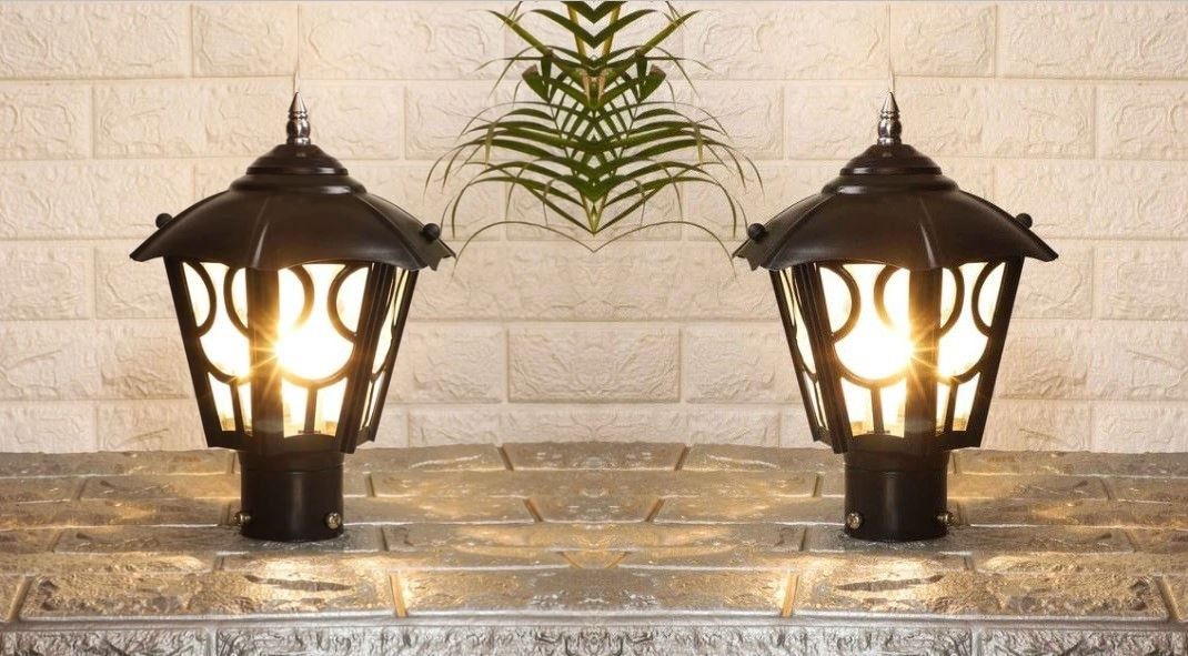 kinis KIN-UMBRELLA Modern Shape Gate Light/Outdoor Light/Pillar Light for Outdoor Home, PACK OF 2 Gate Light Outdoor Lamp-picture-26