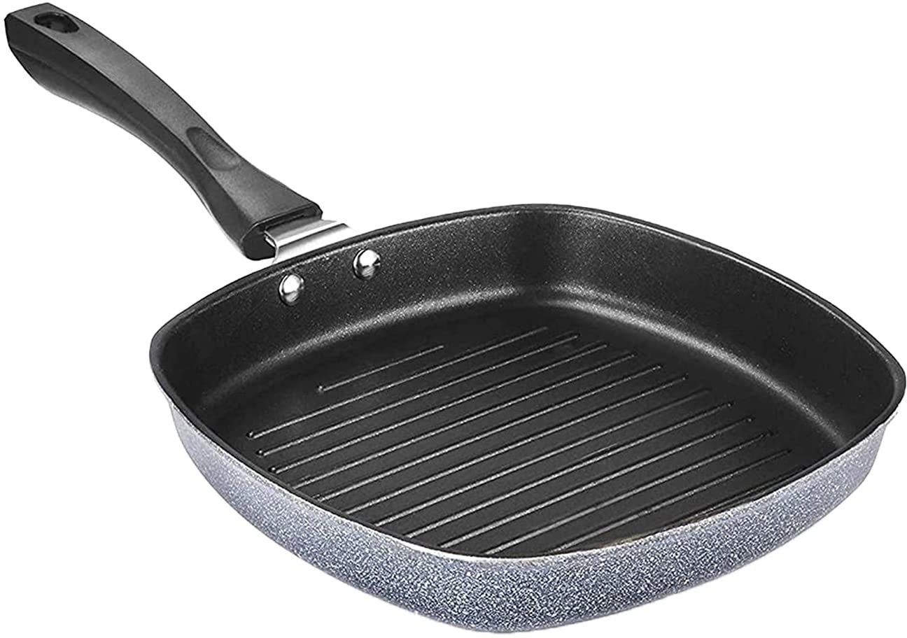poonjaliya grill pan you can make hot ang healthy burger, pizza, grilled sandwich etc. Consume less oil for healthy food. Grill Pan 22 cm diameter (Aluminium, Non-stick) Grill Pan Non-Stick Hammer-Tone Coating Grill Pan Non Stick Aluminium Grill Pan Square Gas Stove Compatible Grill Pan Grey/Black grill pan maker Tandoori Tawa (23cm) & Mini Grill Uttapam Tawa/ 4 in 1 Multi Snack Maker Omelette pan Spatter Finish pan Multi Snack Pan Sandwich Maker Chilla Pan Toast Pan Grilled Sandwich Snackers Large Pan Kadai 22 cm diameter 1 L capacity Grill Pan 22 cm diameter 0.5 L capacity-picture-12