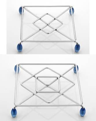 Stainless Steel Heat Resistant Hot Pot Stand, Heating Pads for Dinning Table, Stainless Steel Placemats, Pot Bowl Tawa Holder, Hot Mat for Dining Table Mirror Trivet-image-3