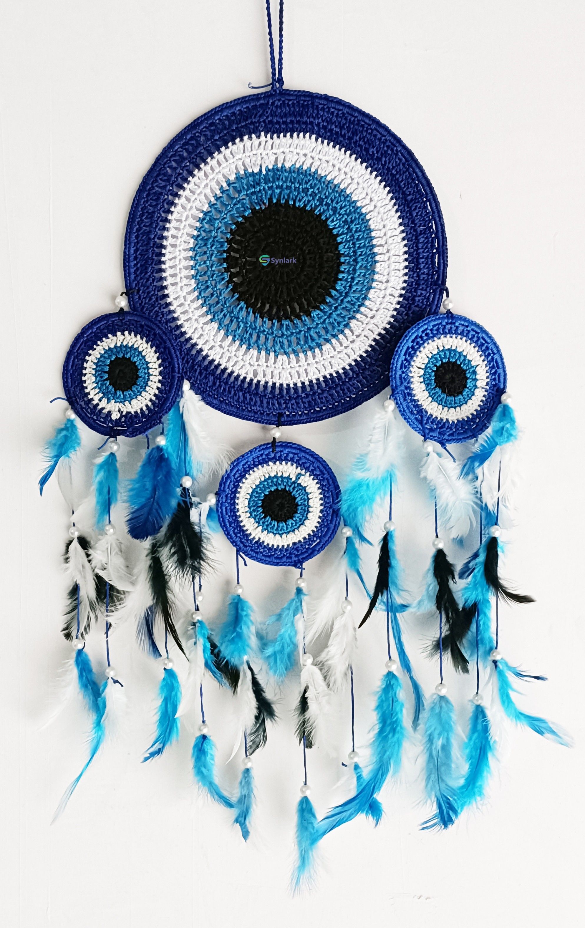 Ring Handmade Beaded Feather Dream Catcher for Wall Hanging, Home, Office Feather Dream Catcher-image-14