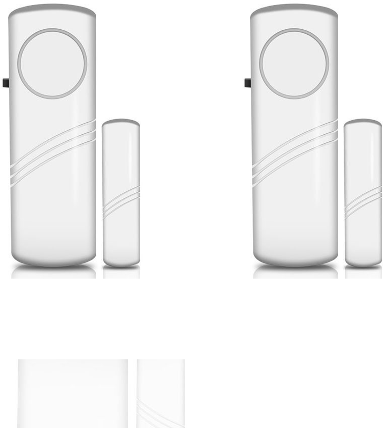 cezo Wireless Door Window Open Alert Home Security System Siren/Alarm, Standard Size, White- Set Of 2 Door & Window Door Window Alarm image 1